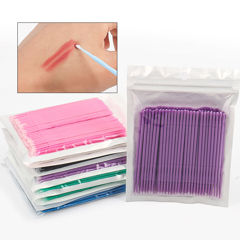 Eyelash Extension Repair - 100 stks/zak Bamboe Wimper Extension Wattenstaafjes
