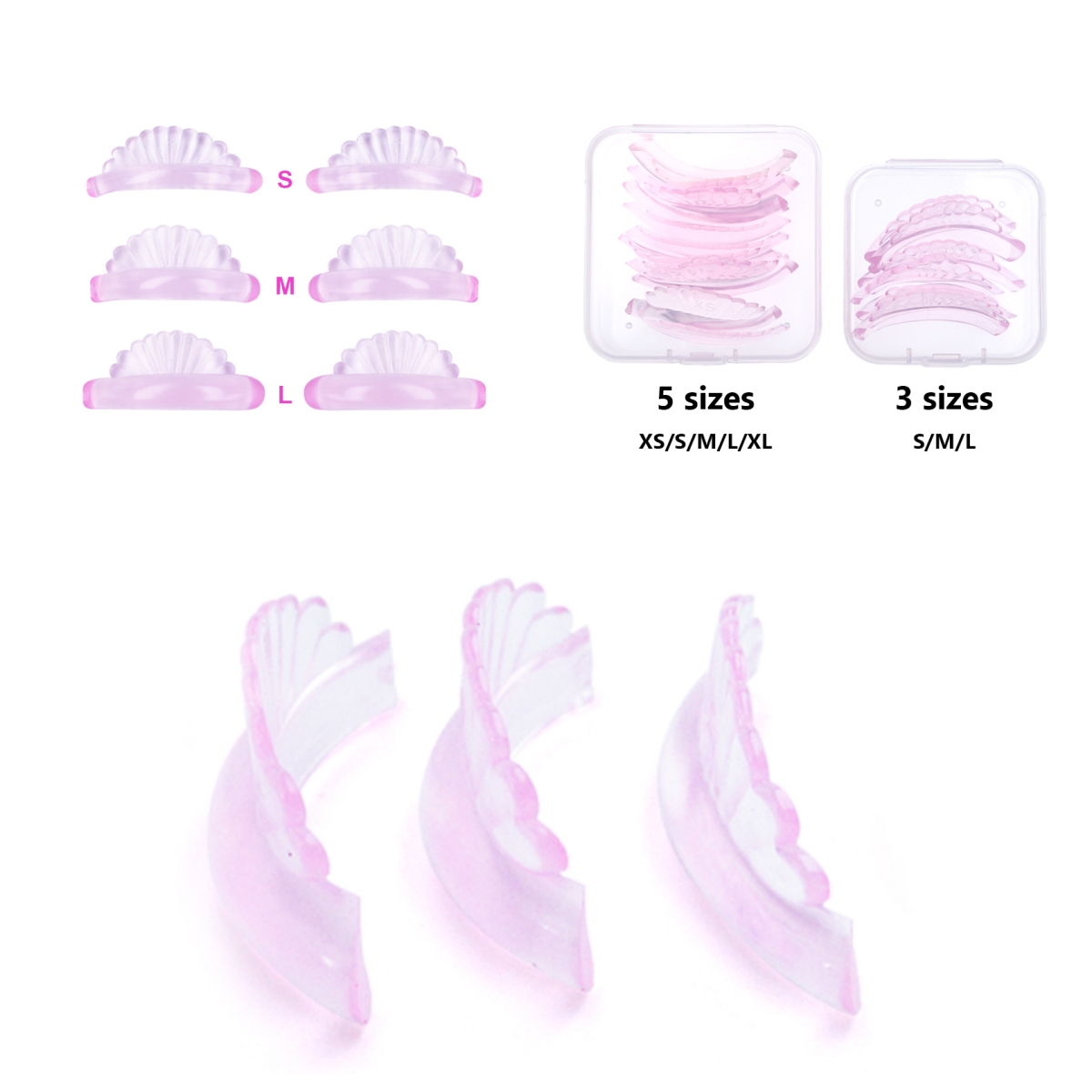 Eyelash Lift Or Extension - 3Pairs of 5Pairs Lash Lift Siliconen