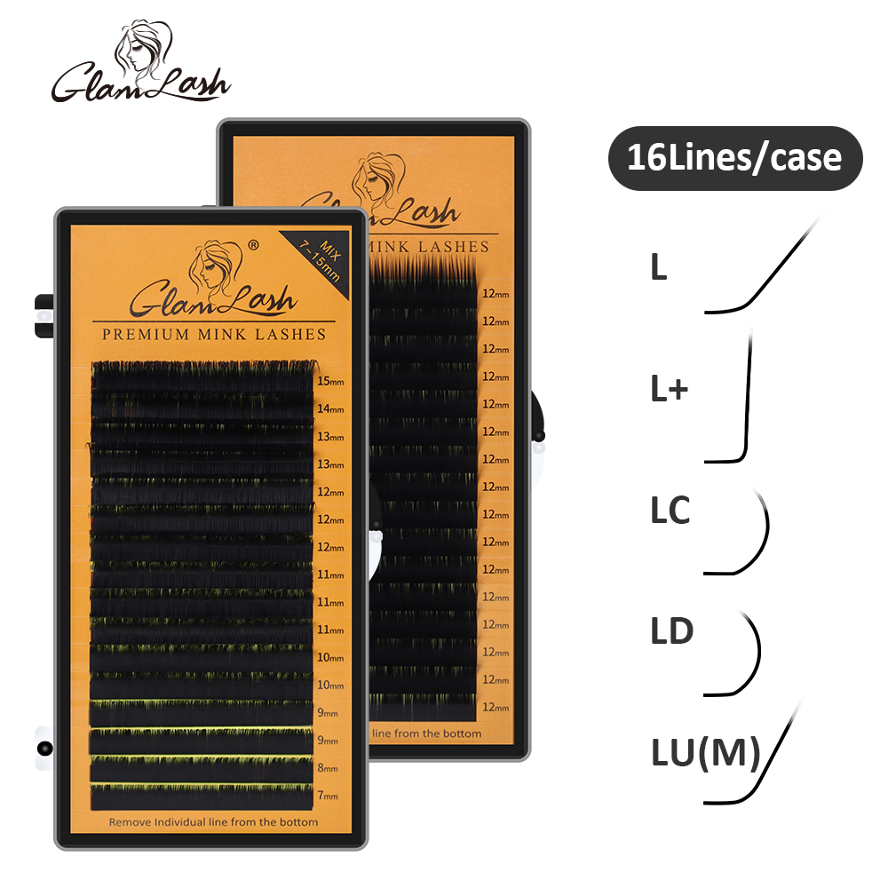 Individual Lash Tray - GLAMLASH L/L+/LC/LD/LU/M Curl Mink Wimpers Verlenging