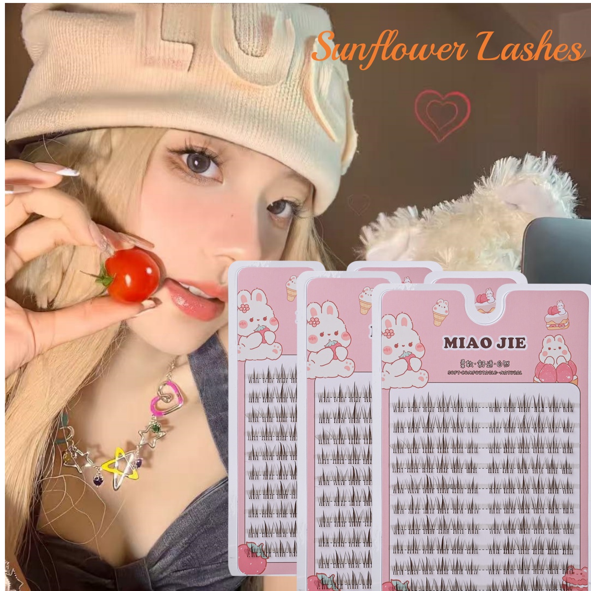 MIAOJIE Bruine Zonnebloem Vals - Eyelash Extension In Chinese recensie en prijs