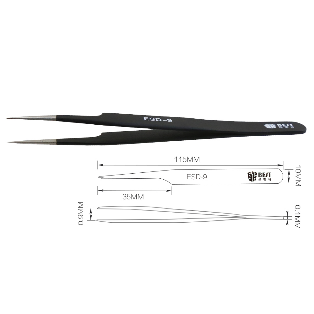 BST-ESD-9 Antistatische pincet - Eyelash Extension In Chinese recensie en prijs