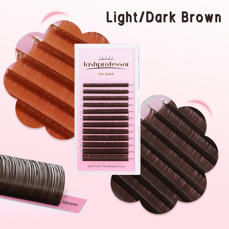 Donkerbruine wimperverlenging  - Eyelash Extension Russian Volume recensie en prijs