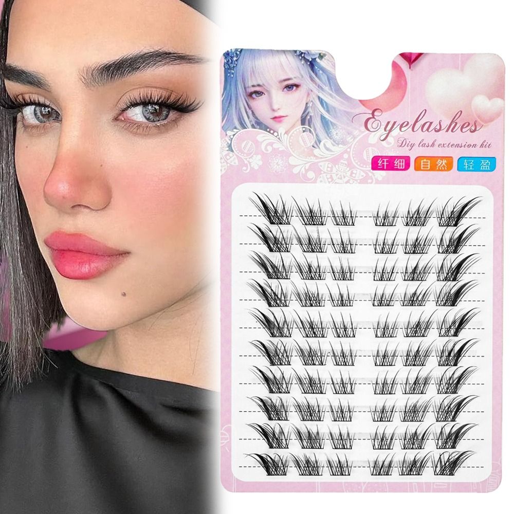 3D Cat Eye Clusters Wimpers Na - Eyelash Extension Anime recensie en prijs